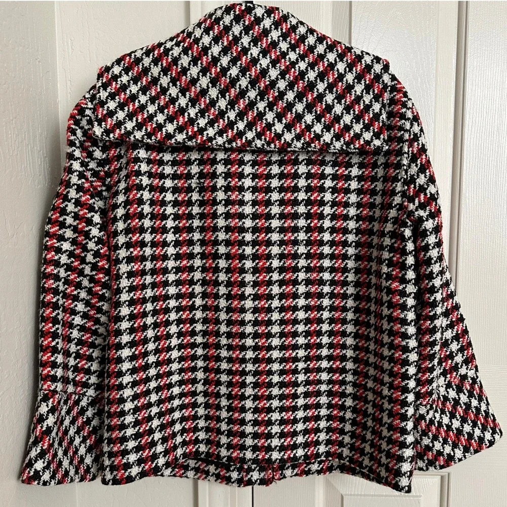 Baum und Pferdgarten Hampden Houndstooth Shacket -‎ Red/Black/Cream - Size 36